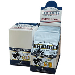 1836 KRATOM | 20 JUMBO CAPSULES | SAND PANTHER'S SUPER GOLD - Crowntown Cannabis