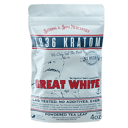 1836 KRATOM | 4 OZ POWDERED LEAF | GREAT WHITE - Crowntown Cannabis