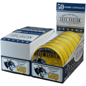1836 KRATOM | 50 JUMBO CAPSULES | SAND PANTHER'S SUPER GOLD - Crowntown Cannabis