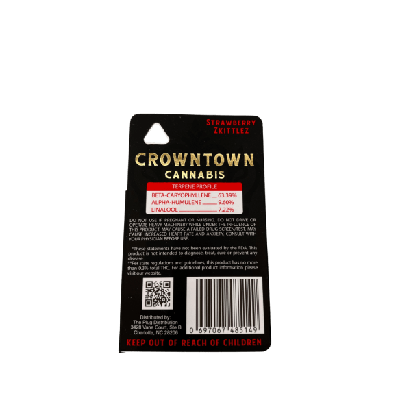 CROWNTOWN CANNABIS | DELTA 8 VAPE CART | 1ML | STRAWBERRY SKITTLEZ - Crowntown Cannabis
