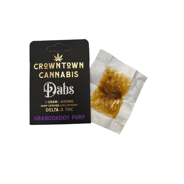 CROWNTOWN CANNABIS DAB WAX | DELTA 8 | 1 GRAM | GRANDADDY PURP - Crowntown Cannabis