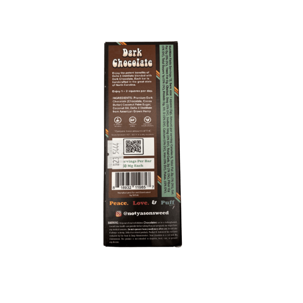 NOT YOUR SON'S WEED CHOCOLATE BAR | DELTA 8 | 600MG | DARK CHOCOLATE - Crowntown Cannabis
