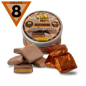 GIRAFFE NUTS ENGLISH TOFFEE MILK CHOCOLATE SQUARE | 25MG DELTA 8 | 10 COUNT - CHARLOTTE CBD