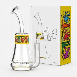 K HARING GLASS | RIG | YELLOW - CHARLOTTE CBD