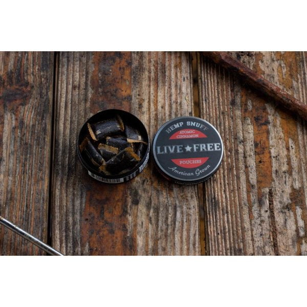 LIVE FREEE HEMP SNUFF POUCHES | ATOMIC CINNAMON - CHARLOTTE CBD
