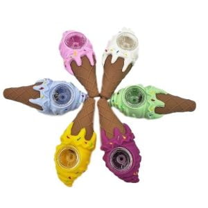 LUV BUDS | SILICONE ICE CREAM HAND PIPE | ASSORTED COLORS - Crowntown Cannabis