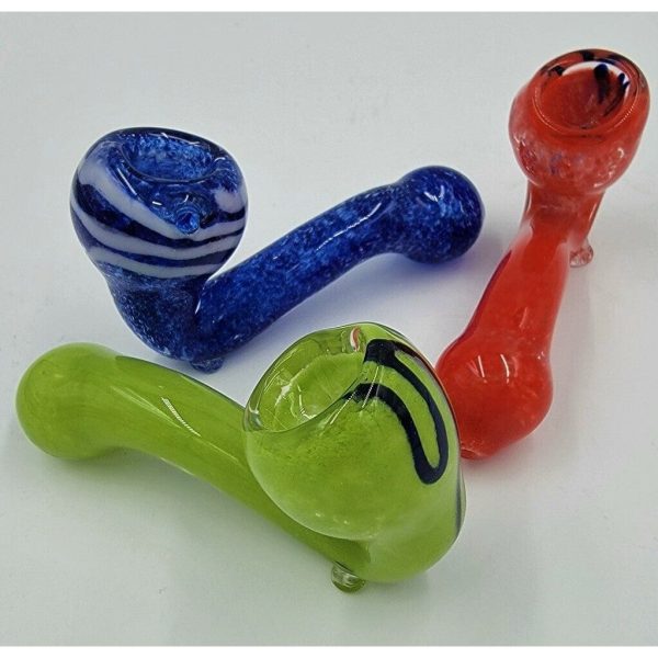 LUV BUDS | SHERLOCK GLASS HAND PIPE | 4-5.5" | ASSORTED COLORS - Crowntown Cannabis