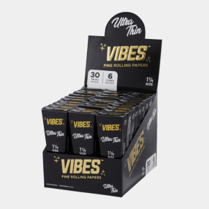 VIBES FINE ROLLING PAPERS ULTRA THIN CONES | 1 ¼ | 6PK - Crowntown Cannabis