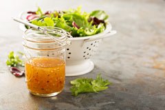 homemade dressing with salad