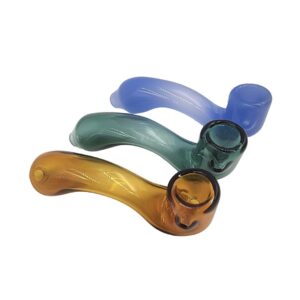 LUV BUDS | MICRO GLASS SHERLOCK HAND PIPE | 3" | ASSORTED COLORS