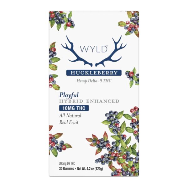 WYLD Hemp | Gummies | Huckleberry | Playful | Hybrid | 30ct | 300mg THC