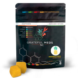 Grateful Meds | Functional Mushroom Canna Gummy | Pineapple Citrus | CBD + THC + Immunity Blend